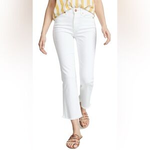 AYR Women's Magnolia White Raw Hem Cropped Ankle Denim Jeans Size 29 (29x27)